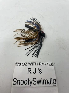 Bass Football Jig With Rattle Hand Tied! 3/8 0z - Picture 1 of 2