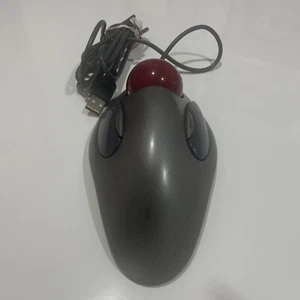 Logitech T-BC21 Trackman Red Marble USB Trackball Ergonomic Mouse - Picture 1 of 4