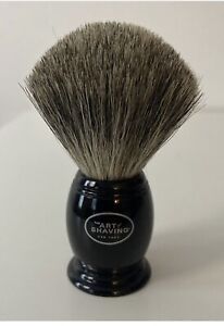 NEW The Art of Shaving Pure Badger Hair Shaving Brush Black handle