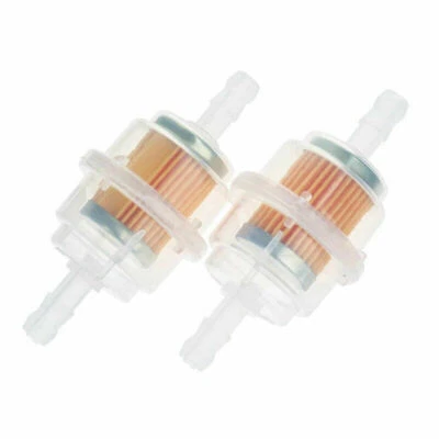 2PCS Universal Petrol Inline Fuel Filter Dirt Motorcycle Part for 6mm Pipes NEW - Image 1 of 4