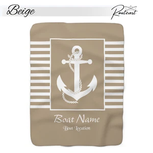 Personalized Anchor Boat Blanket, Gift For boat owners, boat gifts - Picture 1 of 9
