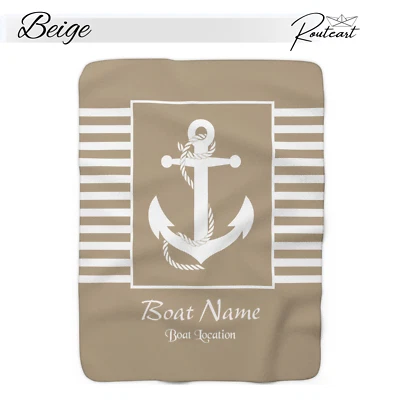 Personalized Anchor Boat Blanket, Gift For boat owners, boat gifts - Image 1 of 4