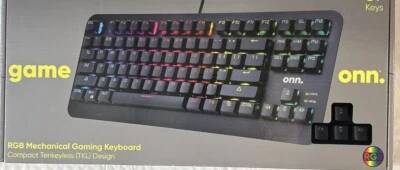 Onn  Mechanical Gaming Keyboard -USB Compact |Tenkeyless (TKL) Design - Image 1 of 2