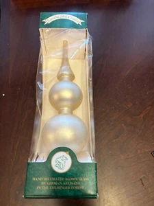 Lauscha Glas Creation Gold Baumspitze handverziert mundgeblasene Glaskrebs - Bild 1 von 15