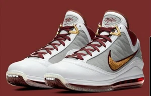 Nike Lebron VII 7 QS MVP White Bronze CZ8915-100 Men's Size 8 Women's Size 9.5 - Picture 1 of 8