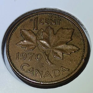 Canada 1970 1 Cent Copper One Canadian Penny Coin - Picture 1 of 4
