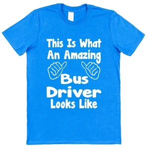 Amazing Bus Driver T-Shirt Gift for Coach School Autobus Driving Dad Fathers Day - Picture 1 of 3