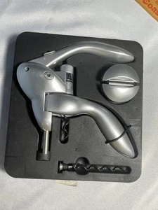 Houdini Lever Corkscrew Silver Original Box Metrocane Foil Cutter - Picture 1 of 10