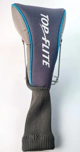 Top Flite Driver Head Cover ~ Black & Blue Headcover Club Cover- - Picture 1 of 4