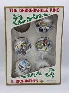 Ornamenti natalizi vintage Bradford scena invernale infrangibile (5)  - Foto 1 di 6