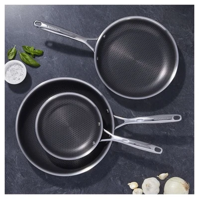 Henckels Paradigm Non-Stick 3-Piece Skillet Fry Pan Set, 8", 10" & 12" Stainless - Image 1 of 4