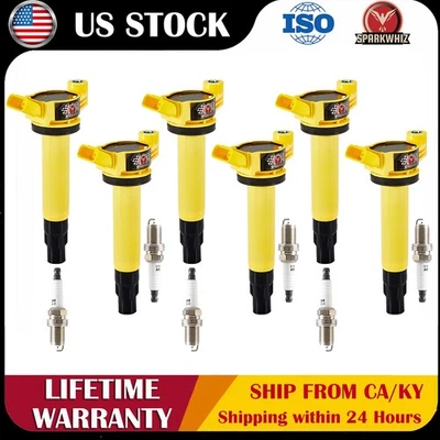 6X Ignition Coil & Iridium Spark Plugs For 2004-2006 Toyota Solara Sienna UF506 - Image 1 of 4