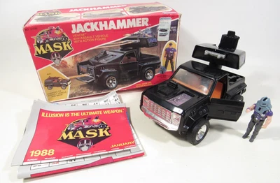 Máscara Kenner Jackhammer 1985 de colección casi completa con figura, póster y caja Foto 1 de 4