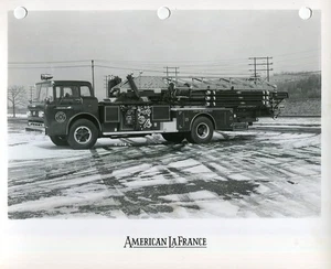Lyons NY 1960s Ford C American LaFrance Aerial 8x10 Fire Apparatus Photo - Picture 1 of 1