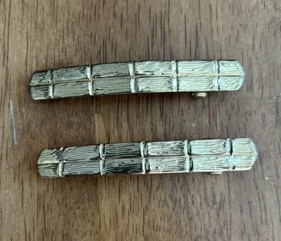 Par de pasadores vintage de bambú sintético tono dorado Foto 1 de 4