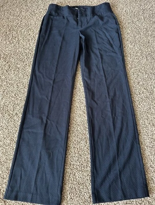 Elle Womens Size 8 (Measure 30X31.5) Navy Miro Dot Straight Leg Dress Pants - Image 1 of 4