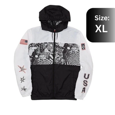 Volcom Mens Usst Ermont Hooded Lightweight Windbreaker Jacket - Image 1 of 4