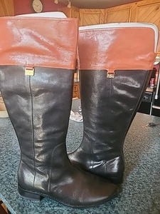 COLE HAAN Walden Size 8.5 M Black Leather Riding Boots RETAIL $300 - Picture 1 of 9