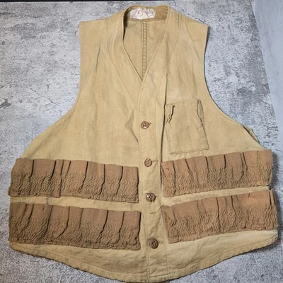 Vtg Hunting Shooting Vest J C Higgins 1940's 1950's Womens Sz 10 Cosplay Safari  - Image 1 of 4