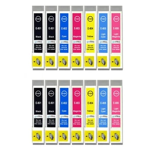 14 Ink Cartridges Compatible to replace T0807 & T0801 non-OEM (2x Set + Black) - Picture 1 of 3