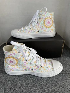 Converse Chuck Taylor All Star High Top Floral Sneaker Weiß Junior 4 - Bild 1 von 14