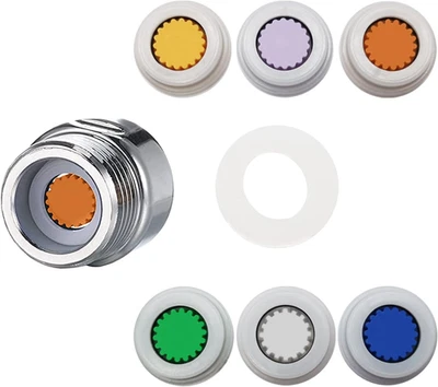7PCS Shower Flow Reducer Limiter Set,Control Valves Shower Water Flow Restrictor - Image 1 of 4