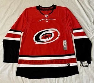 NWT Carolina Hurricanes Adidas CLIMALITE NHL Jersey Authentic Sz 54 Playoffs Win - Picture 1 of 13