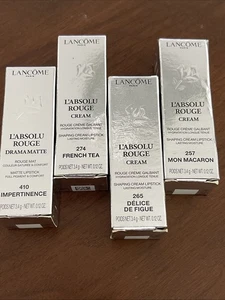 LANCOME PARIS L'Absolu Rouge Drama CREAM or MATTE Lipstick 3.4g/0.12Oz CHOOSE 1 - Picture 1 of 3