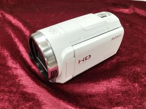 SONY HDR-CX675 Handycam Camcorder Color White Good Condition Japanese Only - Picture 1 of 11