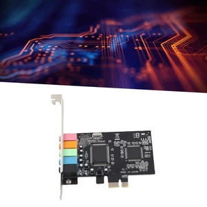 Pcie 5.1 Channel Sound Card 6 Channel Card CMI8738 Chip With CD Access NEW - Afbeelding 1 van 12