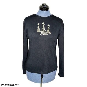 M&C Sportswear Top Navidad Manga Larga Negro Mediano - Imagen 1 de 9