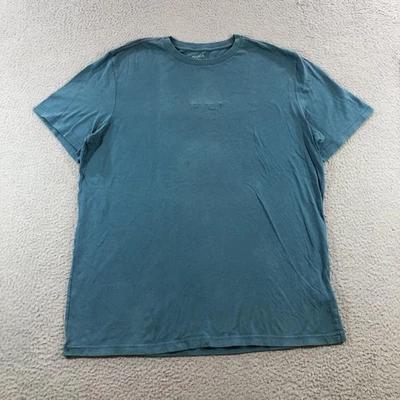 RVCA Shirt Mens Large Teal Blue Standard Wash Regular Fit Embroidered Logo Tee - Image 1 of 4