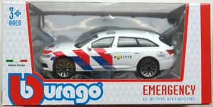 Bburago Audi A6 Avant weiß POLITIE 1:43 Neu/OVP Modellauto Polizei Niederlande - Picture 1 of 2
