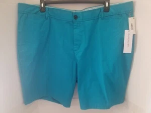 LIZ CLAIBORNE Flexi-Fit Waistband Turquoise Cotton Shorts - Plus Size 22W - NWT - Picture 1 of 2