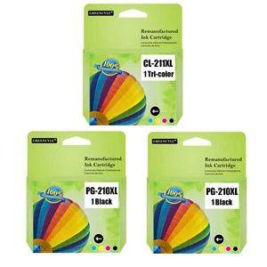 2x PG 210XL +1x CL 211XL Ink Cartridge for Canon PIXMA MP240 MX330 MX340 MX420 - Picture 1 of 10