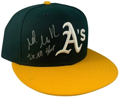 Mark Mulder autographed signed inscribed New Era Hat MLB Oakland Athletics PSA - Image 1 of 2