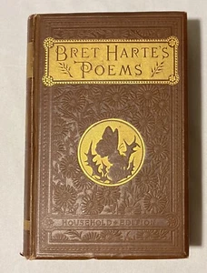 Vintage 1883 Bret Harte's Poems Household Edition Hard Cover Book Poetical Works - Bild 1 von 21
