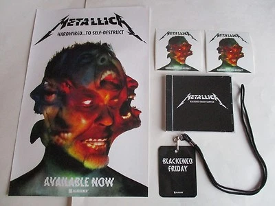 METALLICA BLACKENED FRIDAY CD SAMPLER PROMO ONLY Poster/Stickers/Lanyard/Mat NEW - Image 1 of 4
