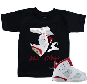 T-shirt alternativa bambino Js TUTTO IL GIORNO da abbinare alle scarpe alternative Air Js 6 - Foto 1 di 10