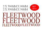 Fleetwood caravan camper  motor-home names stickers decals set of 4 
