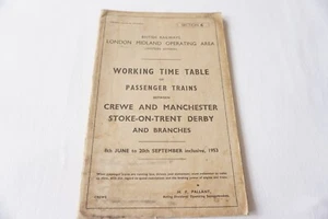 London Midland Region Railway 1953 horario de trabajo sección C Stoke Derby - Imagen 1 de 8