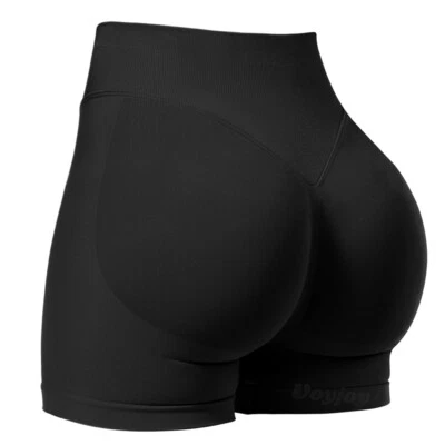 Womens Bike Shorts butt lift Workout Scrunch Booty Impact Running Yoga Shorts US - Image 1 of 4