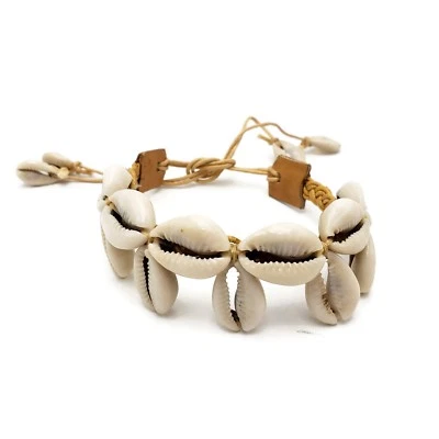 Cowrie Shell Anklet Leather Boho Beach Wear Fashion Jewelry - Image 1 of 3