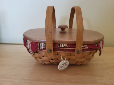 Longaberger 2006 Tree Trimming "Nature's Berry Protector Lid Liner Basket Rare Cover
