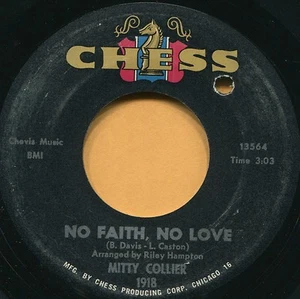 MITTY COLLIER (No Faith, No Love / Together) R&B - SOUL 45 RPM RECORD - Imagen 1 de 2
