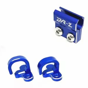 Blue Front+Rear Brake Line Hose Clamp Guide For Suzuki 2005-2023 DRZ400SM - Picture 1 of 12