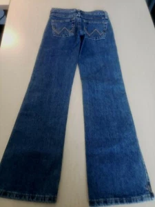 Girls Wrangler Western Cash Medium Wash Denim Blue Jeans Size 8R (24x28)  - Picture 1 of 11