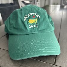 Master 2010 Golf Hat Cap Mens Strap Back Green Adjustable Golfer