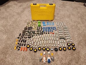 Fisher-Price Construx Yellow Case With Mixed Lot Of Pieces And Two Figures