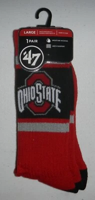 Ohio State University OSU Buckeyes Logo Par de Calcetines por 47 Marca Talla GRANDE Foto 1 de 3